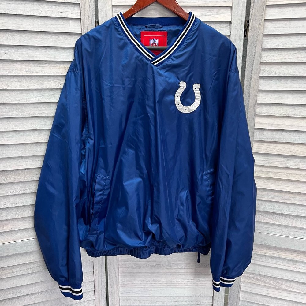 Indianapolis Colts Windbreaker Jacket Mens Large NFL Pullover